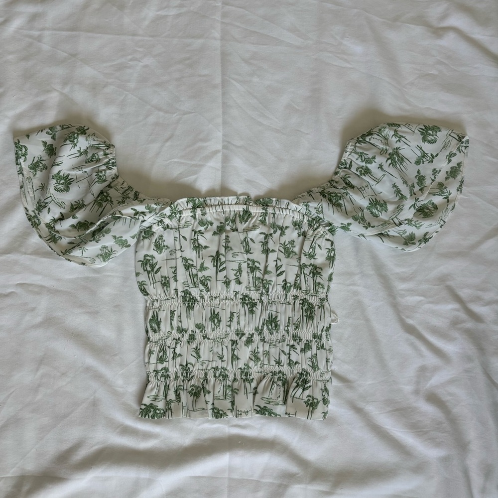 Abercrombie & Fitch Tropical Ribbed Top